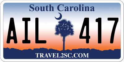 SC license plate AIL417