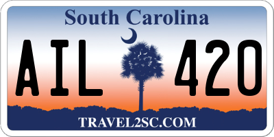 SC license plate AIL420