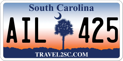 SC license plate AIL425