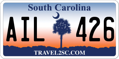 SC license plate AIL426