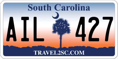 SC license plate AIL427