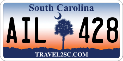 SC license plate AIL428