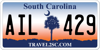 SC license plate AIL429