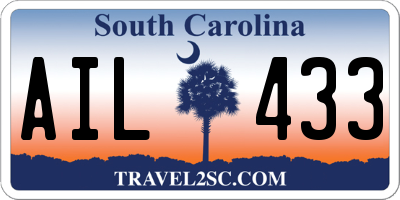 SC license plate AIL433