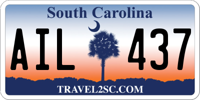 SC license plate AIL437
