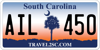 SC license plate AIL450