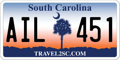 SC license plate AIL451