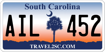 SC license plate AIL452