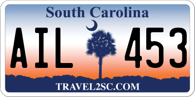 SC license plate AIL453