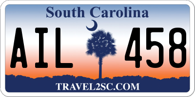 SC license plate AIL458