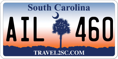 SC license plate AIL460