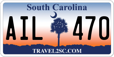 SC license plate AIL470