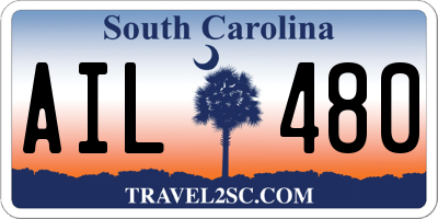 SC license plate AIL480