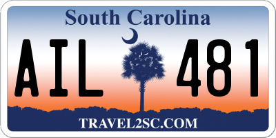 SC license plate AIL481