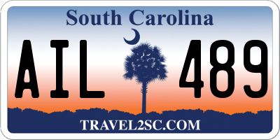 SC license plate AIL489