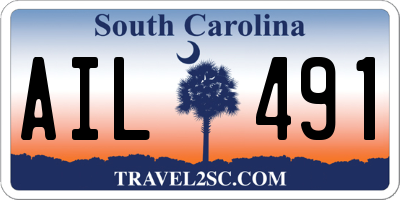 SC license plate AIL491