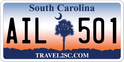SC license plate AIL501