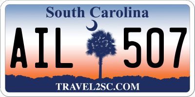 SC license plate AIL507