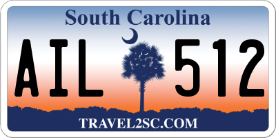 SC license plate AIL512