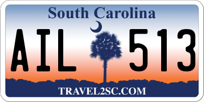 SC license plate AIL513