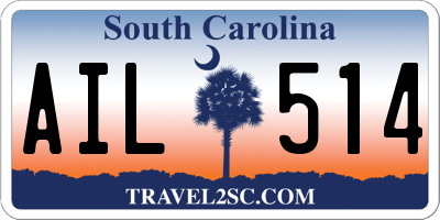 SC license plate AIL514