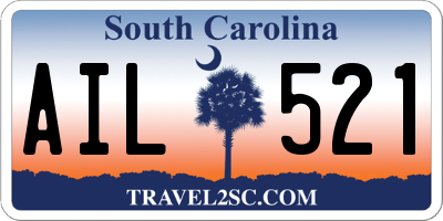SC license plate AIL521