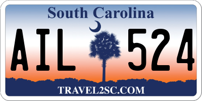 SC license plate AIL524