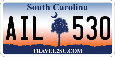 SC license plate AIL530