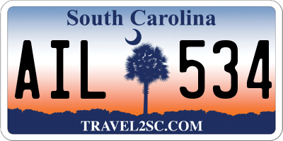 SC license plate AIL534