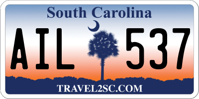 SC license plate AIL537