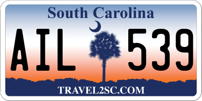 SC license plate AIL539