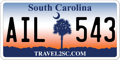 SC license plate AIL543