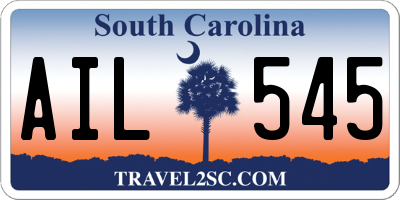 SC license plate AIL545