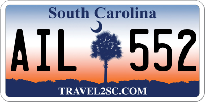 SC license plate AIL552