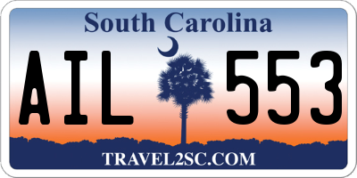SC license plate AIL553