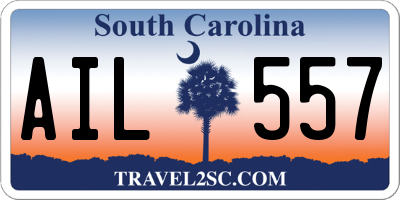SC license plate AIL557