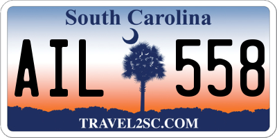 SC license plate AIL558