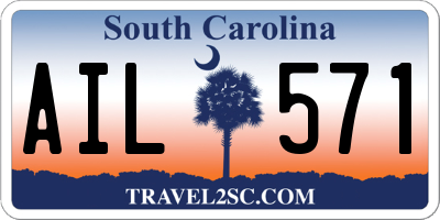 SC license plate AIL571