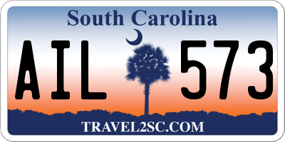 SC license plate AIL573