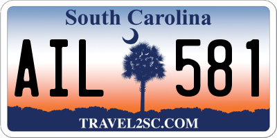 SC license plate AIL581
