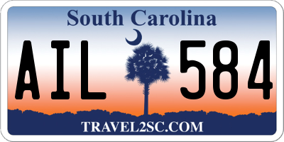 SC license plate AIL584