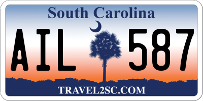 SC license plate AIL587