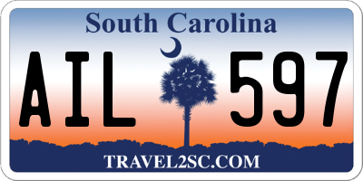 SC license plate AIL597