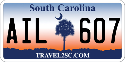 SC license plate AIL607