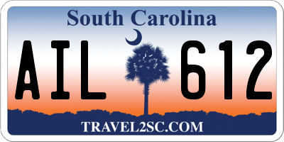 SC license plate AIL612