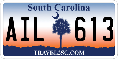 SC license plate AIL613