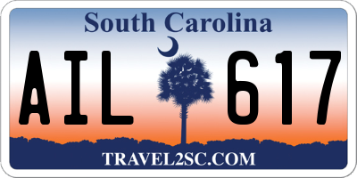 SC license plate AIL617