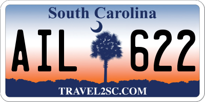 SC license plate AIL622