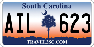 SC license plate AIL623