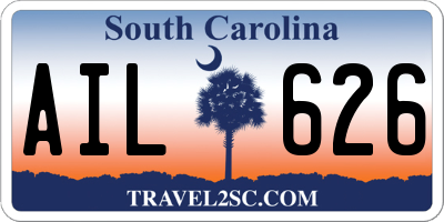 SC license plate AIL626